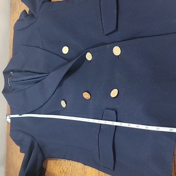 Lauren Ralph Lauren Navy Blue Wool Double Breasted Blazer Sz 14 EUC - Picture 10 of 10